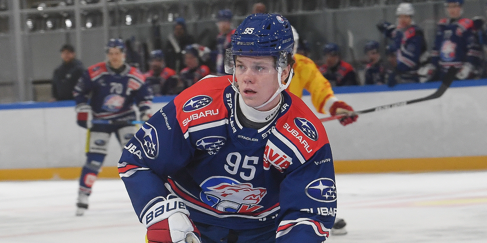 Der 20-jährige Daniel Olsson, der in der nächsten Saison beim HC Lugano in der National League spielen wird, erzielte gegen Basel seinen zweiten Saisontreffer. (Bild: zvg)